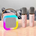 Boxă Portabilă cu 2 Microfoane, Bluetooth, Compatibilă iOS/Android, Sunet de Înaltă Calitate, Ideală pentru Karaoke, 5W - imagine 2