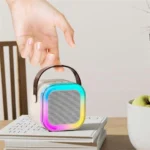 Boxă Portabilă cu 2 Microfoane, Bluetooth, Compatibilă iOS/Android, Sunet de Înaltă Calitate, Ideală pentru Karaoke, 5W - imagine 3