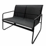 Set Mobilier de Grădină , 4 Piese, Canapea 2 Locuri, 2 Fotolii și Măsuță, Cadru Metalic - imagine 2
