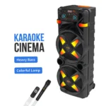 Boxă Portabilă 12” x2, 6000mAh, Bluetooth, RGB , DSP, Microfon Wireless – Super Bass - imagine 2