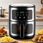 Friteuză cu Aer Cald AT PERFORMANCE® 8L, 10 Programe Smart, 2800W, Panou Tactil, Circulație 3D Aer Fierbinte, Teflon Non-Stick + 100 Bucăți Hârtie de Copt CADOU - imagine 5