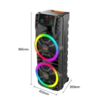 Boxă Portabilă 12” x2, 6000mAh, Bluetooth, RGB , DSP, Microfon Wireless – Super Bass - imagine 3