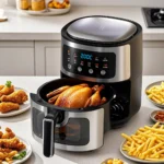 Friteuză cu Aer Cald AT PERFORMANCE® 8L, 10 Programe Smart, 2800W, Panou Tactil, Circulație 3D Aer Fierbinte, Teflon Non-Stick + 100 Bucăți Hârtie de Copt CADOU - imagine 4