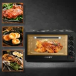 Cuptor Electric HALEY HY-5126, 48L, 2000W, cu Plită Dublă, Ușă din Sticlă - imagine 3