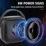 Boxă Portabilă AT Performance Mini ZQS-W3101 – 8W, LED RGB, Microfon Inclus - imagine 6