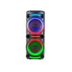 Boxă Karaoke Portabilă KOLAV-M2212, 400W RMS, 2x12", Bluetooth, 2 Microfoane Wireless, RGB LED, TWS, USB-C, TF Card, Telecomandă Inclusă - imagine 3