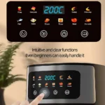 Friteuză cu Aer Cald AT PERFORMANCE® 8L, 10 Programe Smart, 2800W, Panou Tactil, Circulație 3D Aer Fierbinte, Teflon Non-Stick + 100 Bucăți Hârtie de Copt CADOU - imagine 2