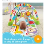 Saltea de activitati pentru bebelusi, AT PERFORMANCE®, centru de activitati , covoras de joaca interactiv cu 5 jucarii senzoriale - imagine 3