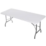 Masa plianta dreptunghiulara politilena, sigurante speciale, cadru din otel, maner transport, sustine 100 kg, 180 x 72 x 70 cm - imagine 2