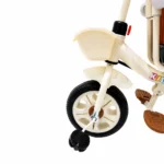 Tricicletă Evolutivă Kiddo KD-X06, Scaun Rotativ 360°, Copertină UV, Roți din Cauciuc, 9 Luni – 6 Ani-Bej - imagine 4
