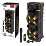 Boxă Portabilă 12” x2, 6000mAh, Bluetooth, RGB , DSP, Microfon Wireless – Super Bass