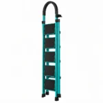 Scara Pliabila cu 5 Trepte Late, At Performance, Metalica, Maxim 150 Kg, Picioare Antialunecare - imagine 2