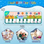 Covoraș Muzical Educativ pentru Copii – Pian Interactiv cu Sunete și Lumini - imagine 2