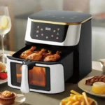 Friteuză cu Aer Cald 10L AT PERFORMANCE® – 2400W, Display Digital Touch, 8 Programe, cu Geam, Neagră + CADOU 100 Hârtii de Copt - imagine 3