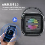 Boxă Portabilă AT Performance Mini ZQS-W3101 – 8W, LED RGB, Microfon Inclus - imagine 2