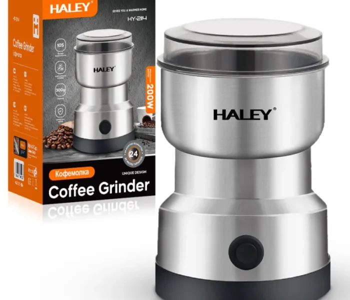Rasnita Electrica HALEY HY-2114 – 200W, Performanta Superioara pentru Cafea Aromata, Capacitate 300g