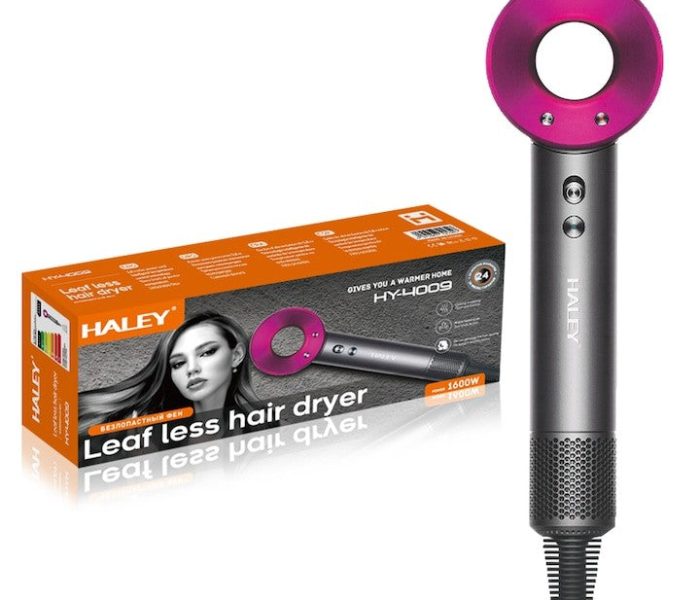 Uscator de Par Profesional HALEY HY-4009 – Putere Ultra-Ridicata de 1600W, Tehnologie cu Ionizare, Functionare Silentioasa si Control Avansat al Temperaturii